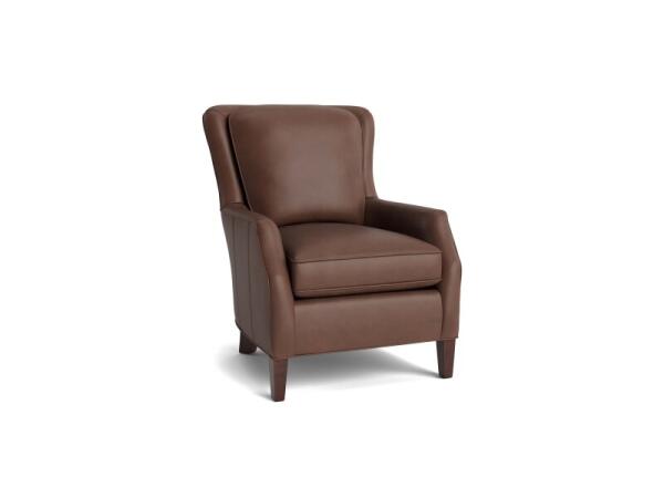 Kent Leather Slope Arm Chair Chairs Bassett Furniture