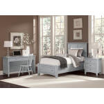 Bonanza Twin Mansion Storage Bed - Grey Finish - Image 3