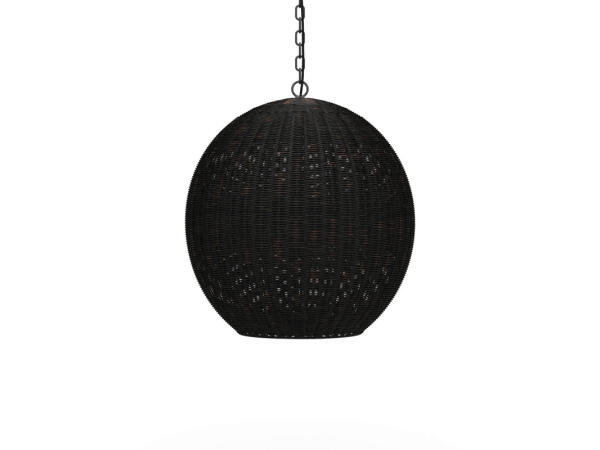 Ball Rattan Pendant Lighting Black