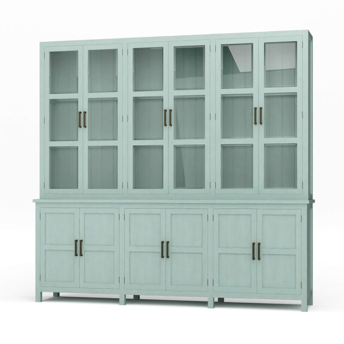 47da0f3f9212a86d265bdf19393e0a58 Madrone 12 Door Display Cabinet W/ Glass Shelves - Image 1