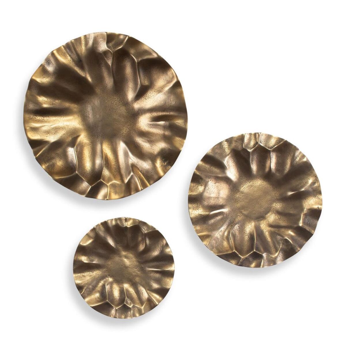 47e105f31e0fe8070b05c98e941209b8 Peonia Indoor-outdoor Wall Decor, Gold, S/3 - Image 1