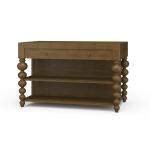 Soluna Kitchen Island W/ Butcher Block