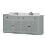 Kraton Oval Double Vanity W/ Sink & Marble Top
