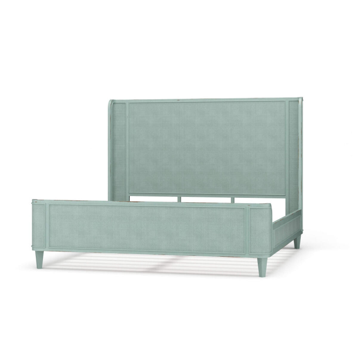 4822a4b0365ac643b218914eefbed7ac Lexington Bed W/ Rattan - Image 1