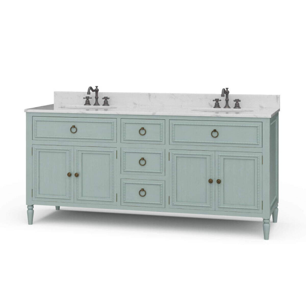 4840b0868f5561fbe1226aaa3a59876e Cholet Double Vanity W/ Sink & Marble Top - Image 1
