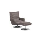 Ranlo Leather Swivel Arm Chair - Image 9