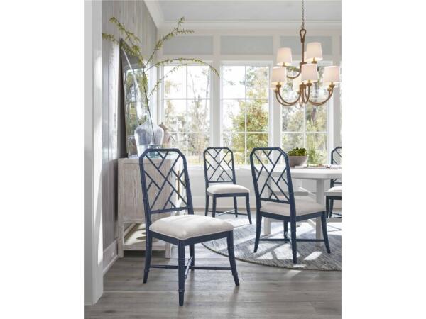 Getaway Coastal Living Home Collection Hanalei Bay Side Chair Chairs & Benches Blue 2