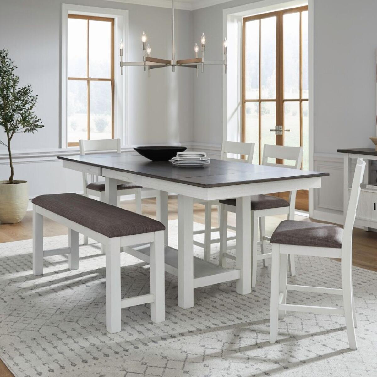 48a0aab3298562a0259a60fbd58ce0f4 Brook Bay Opt 6 Piece Gathering Trestle Table - Image 1