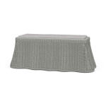 Newport Rattan Rectangular Ottoman W/ Cushion - Image 2