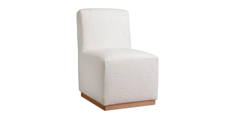 48ad7fb11f59ef1c39f3ffabd839a9b2 Banks Upholstered Dining Chair with Casters - Image 1
