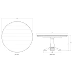 Trestle Round Dining Table - Image 4
