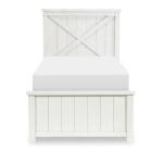 1861 Flatiron LK Complete Panel Bed Twin 33 White Finish - Image 4