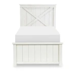 1861 Flatiron LK Complete Panel Bed Twin 33 White Finish - Image 3