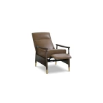 Maris Leather Manual Recliner with Wood Frame - Image 8