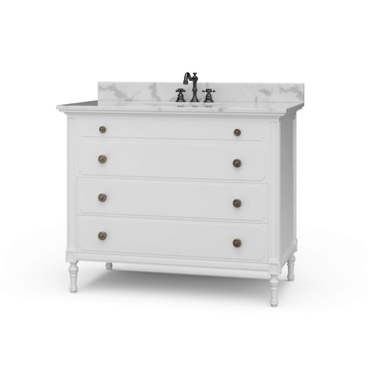 497fe50cebaaaf35ef17266c9ba09224 Carrington Single Vanity W/ Sink & Marble Top - Image 1