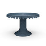 Scalloped Round Rattan Dining Table 48''