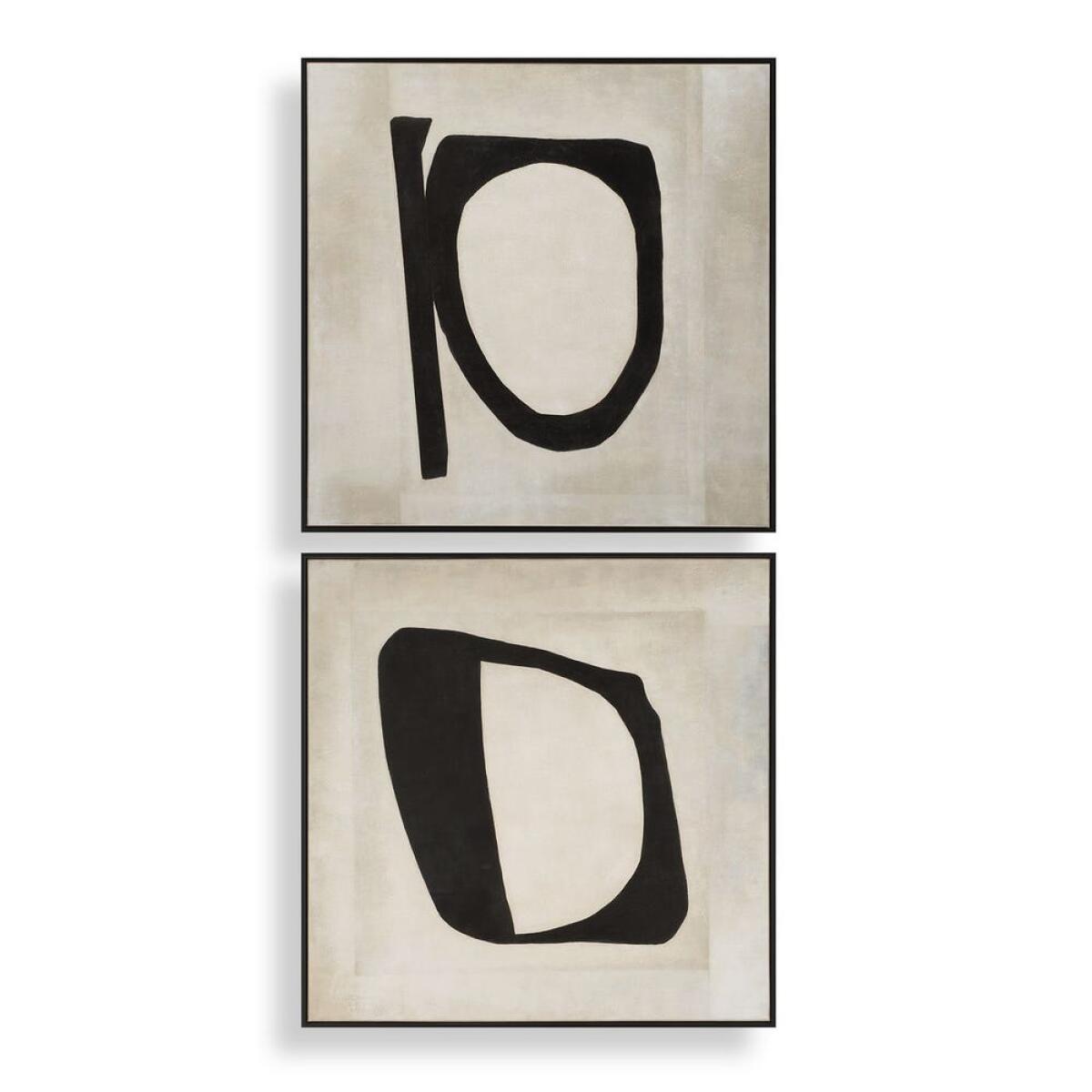 49dee3e20d65fc950facfb11d5ede9f7 Characters Hand Painted Canvases, S/2 - Image 1