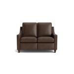 Magnificent Motion Leather Slope Arm Reclining Loveseat