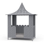 Scalloped Rattan Dog Bed