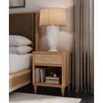 Lexington 1 Drawer Bedside Table W/ Rattan - Image 3