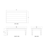 Madison Turned Leg Coffee Table - Image 3