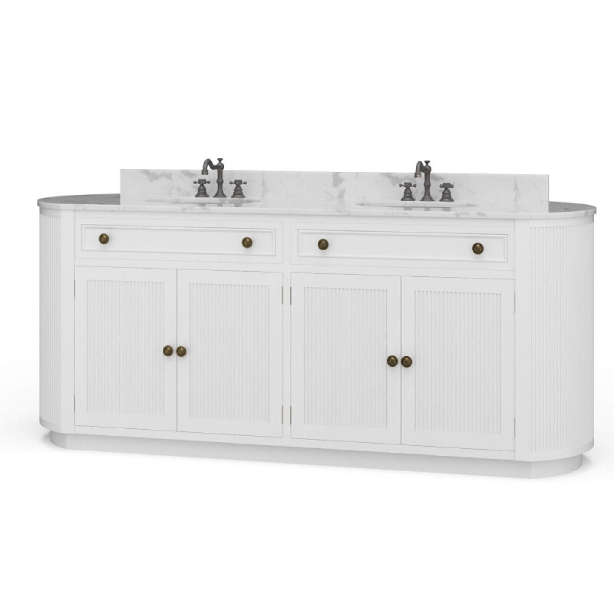 4ab1322960cad7826bb5454c0d75d9e8 Kraton Oval Double Vanity W/ Sink & Marble Top - Image 1