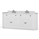 Kraton Oval Double Vanity W/ Sink & Marble Top