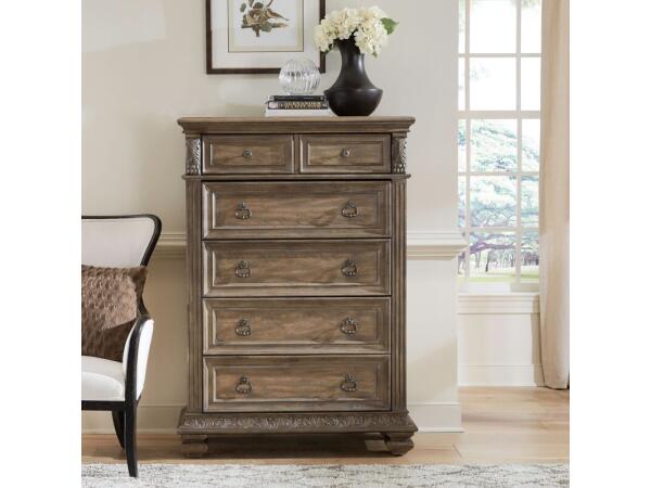 Carlisle Court 5 Drawer Chest Chests Brown