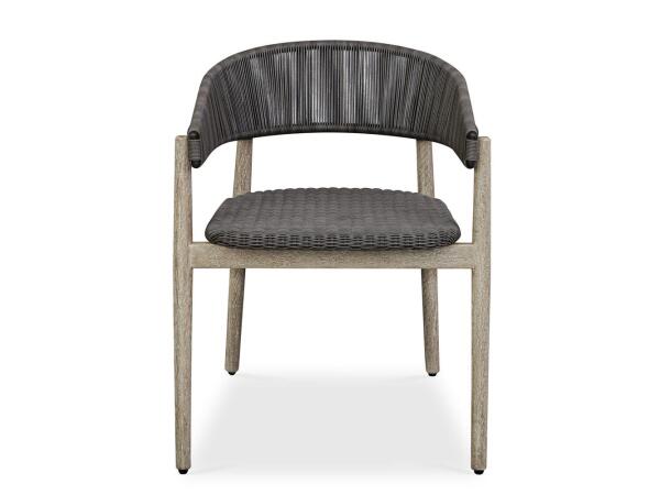 Dermott Outdoor Dining Chair, 2 Per Box, Priced Each Outdoor Dining Chairs Gray 2