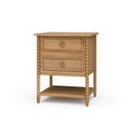 Cholet 2 Drawer Bedside Table W/ Shelf