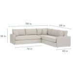 Allure Track Arm Bench Seat L-Shaped Sectional - Image 3