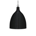 Hampton Rattan Pendant Small Lighting Black 12