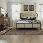 Americana Farmhouse Queen Shelter Bed, Dresser & Mirror