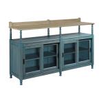 Litchfield Dorset Credenza Blue Dining Storage American Drew 7
