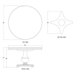 Virginia Dining Table 54'' - Image 8