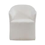 Accent Dining Chair w/ Casters - Ivory - Image 6