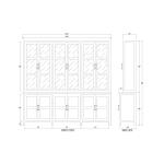 Madrone 12 Door Display Cabinet W/ Glass Shelves - Image 8