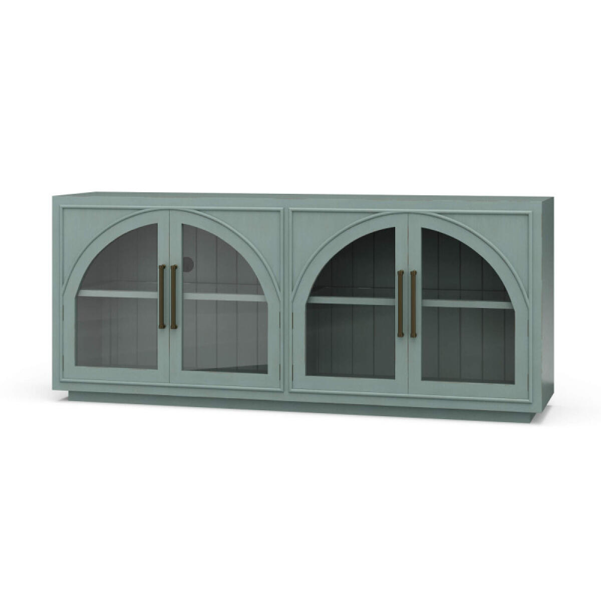 4c8a501ba1c3efcbc7313e43d6d818f4 Vannes 4 Door Sideboard W/ Glass Shelves - Image 1