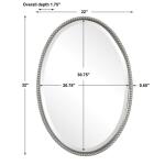 Sherise Oval Mirror, Nickel - Image 8