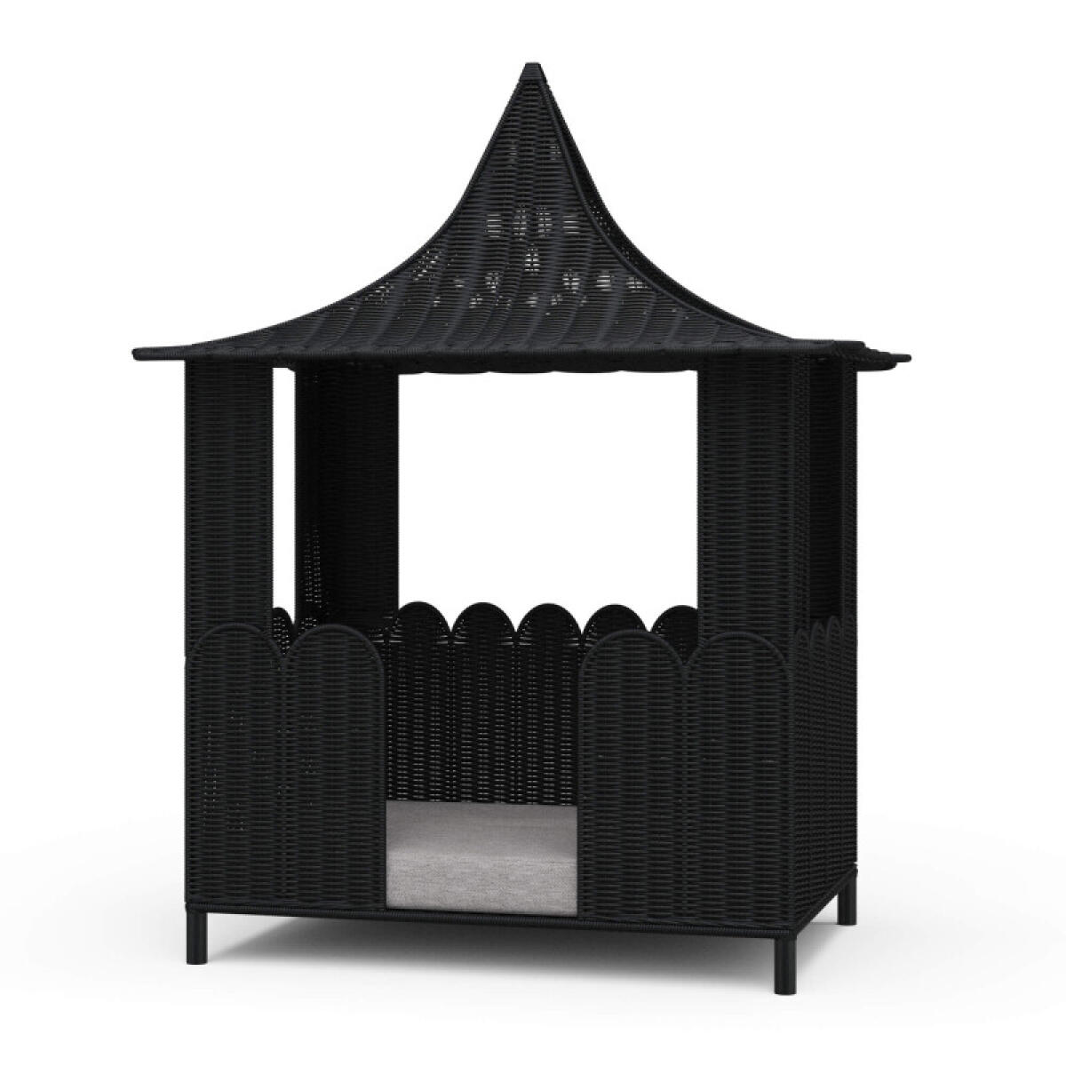 4cfa96b1df4e6e14457faff9819949d7 Scalloped Rattan Dog Bed - Image 1