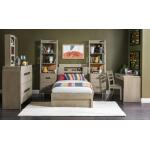 Complete Panel Bed Twin 33 Weathered Oak Finish Youth Beds Brown 17