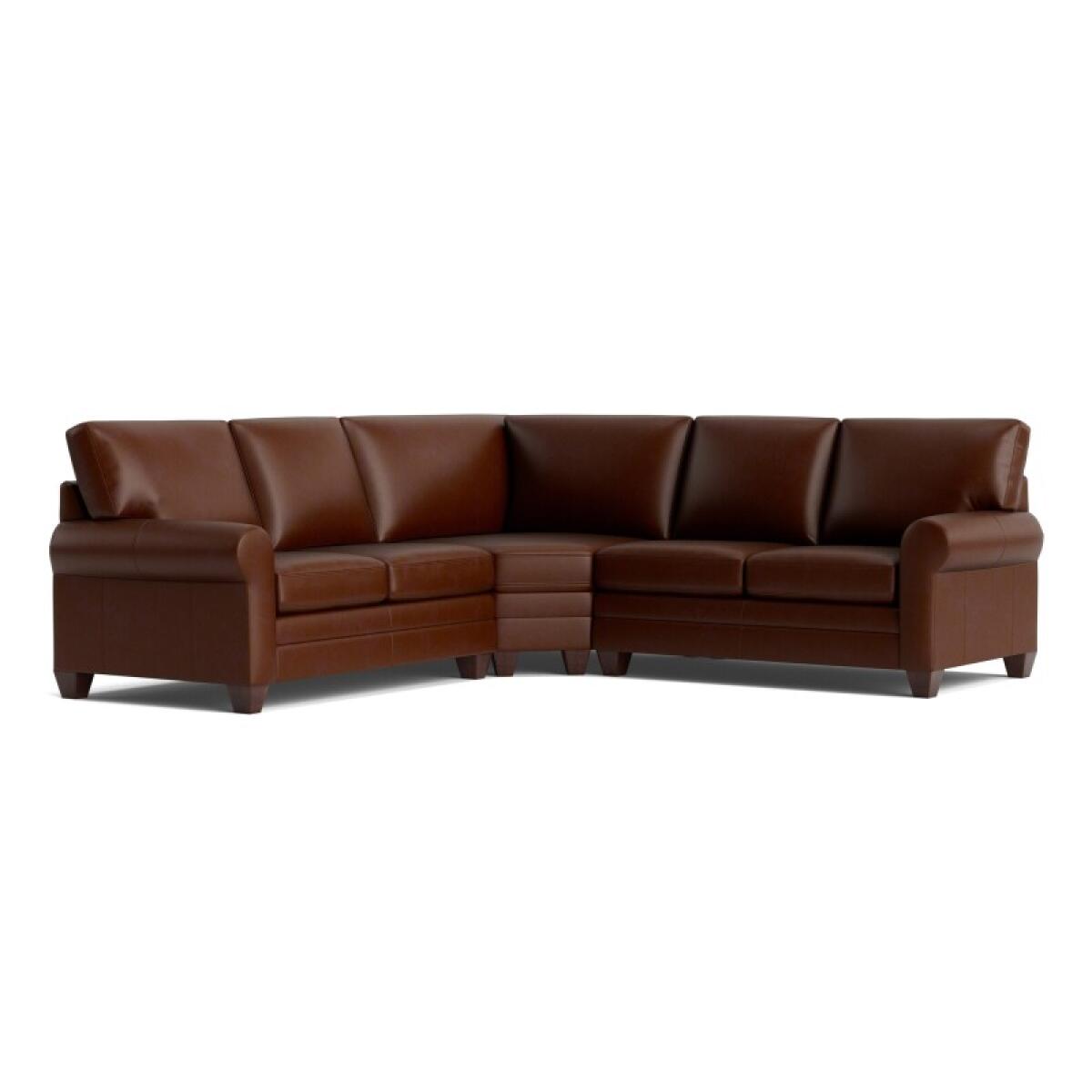 Carolina Leather L-Shaped Roll Arm Sectional Sectionals Bassett Furniture 2 Carolina Leather L-Shaped Roll Arm Sectional Sectionals Bassett Furniture 2