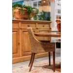 Savanah Rattan Dining Chair W/ Seat Cushion Chairs & Benches Black 16