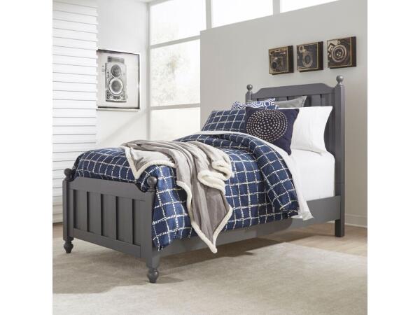 Cottage View Twin Panel Bed Youth Beds Dark Gray