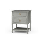 Cholet 2 Drawer Bedside Table W/ Shelf