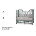 Rabana High Back Rattan Loveseat Loveseats Blue 38