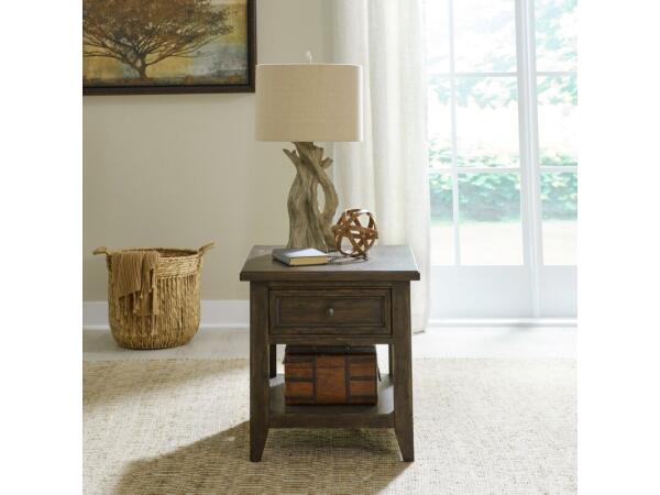 Paradise Valley Rectangular End Table End tables Brown