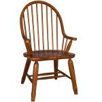 Treasures Bow Back Arm Chair – Oak Chairs & Benches Brown 15