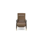 Maris Leather Manual Recliner with Wood Frame