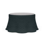 Newport Rattan Ottoman W/ Cushion - Image 3